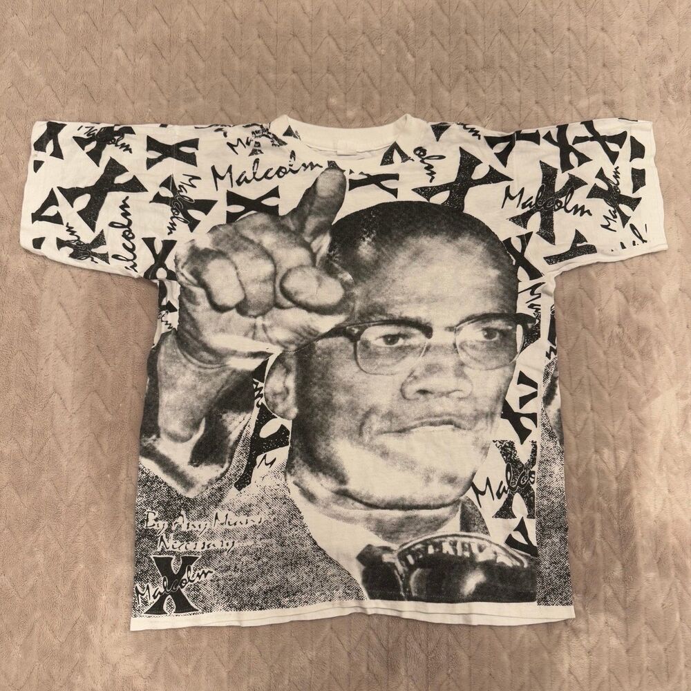 Vintage Malcolm X AOP T-Shirt Sz L